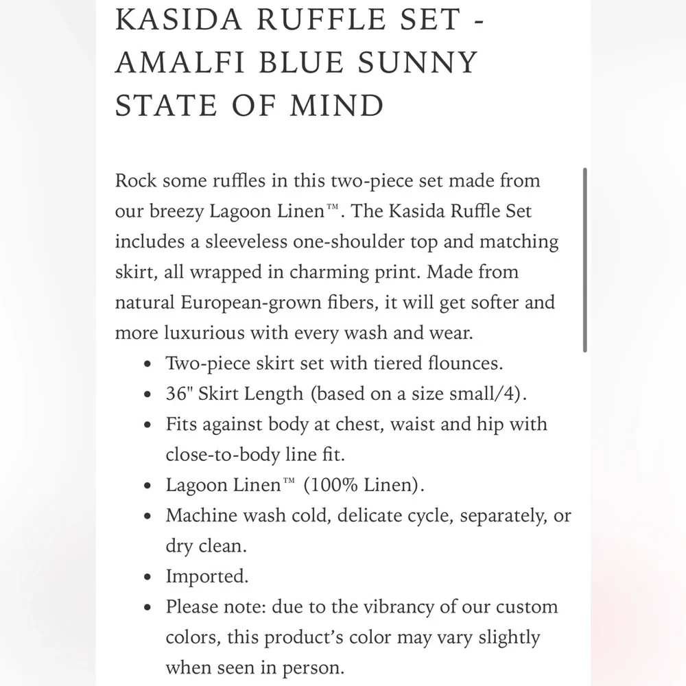 Lilly Pulitzer Kasida ruffle set - Picture 7 of 15